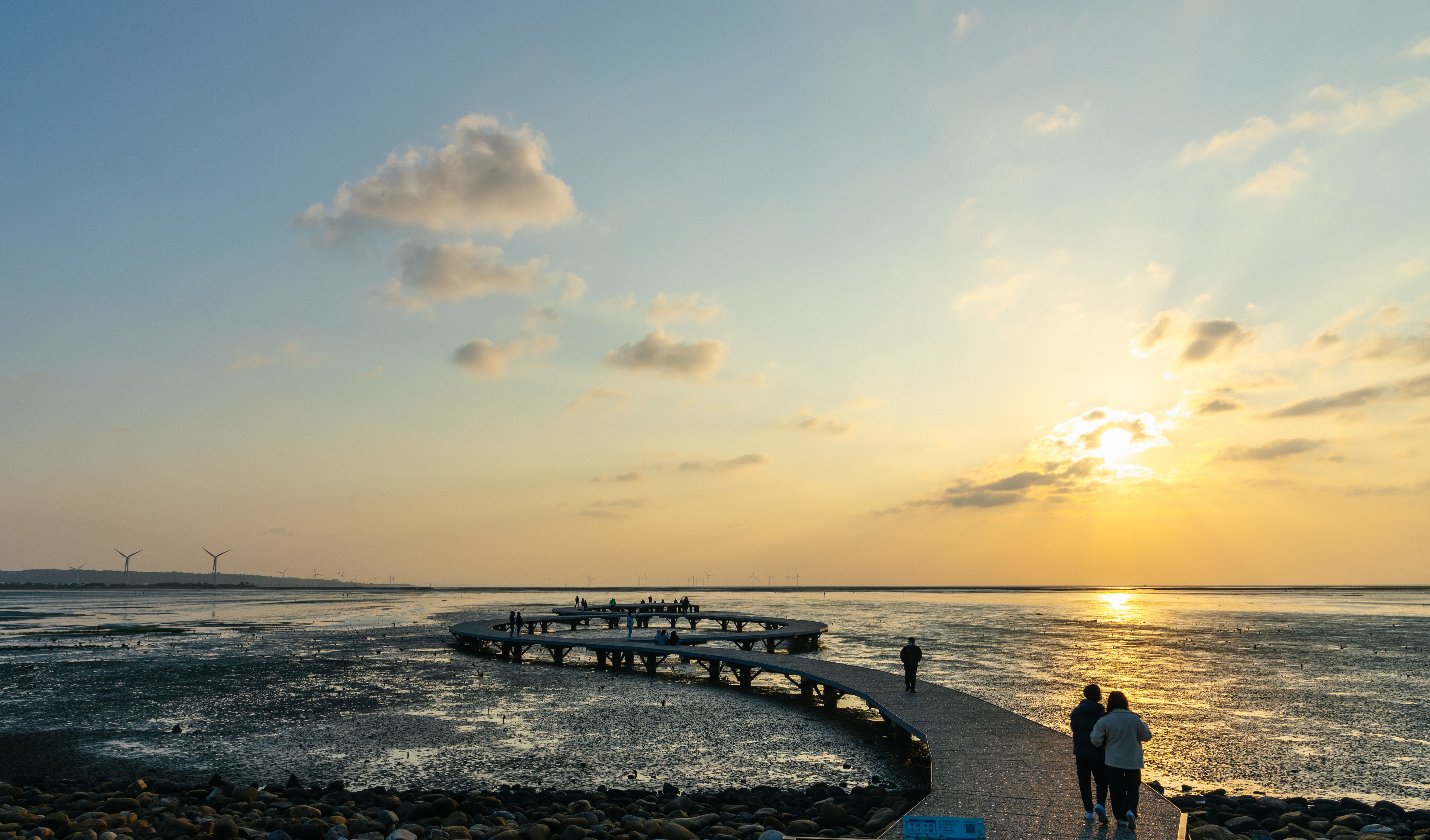 新竹漁港(賞蟹步道) 夕陽景色