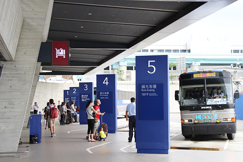 桃園國際機場可搭國道客運至臺灣各主要城市